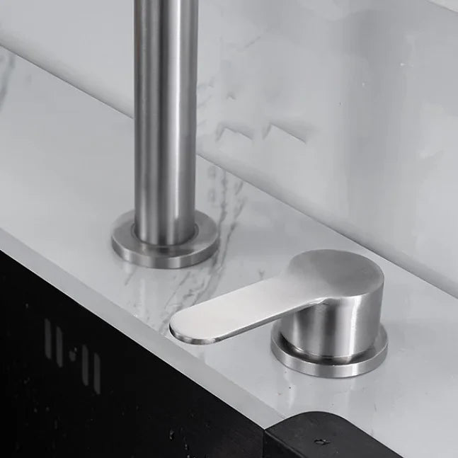 Robinet évier cuisine minimaliste rétractable - Argenté