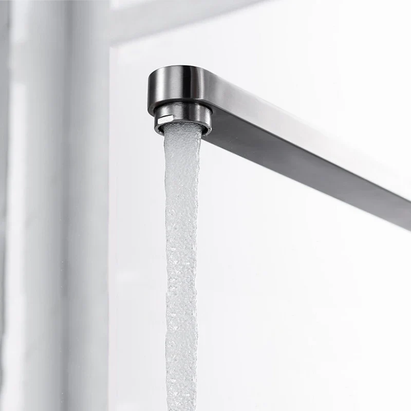 Robinet évier cuisine minimaliste rétractable - Argenté