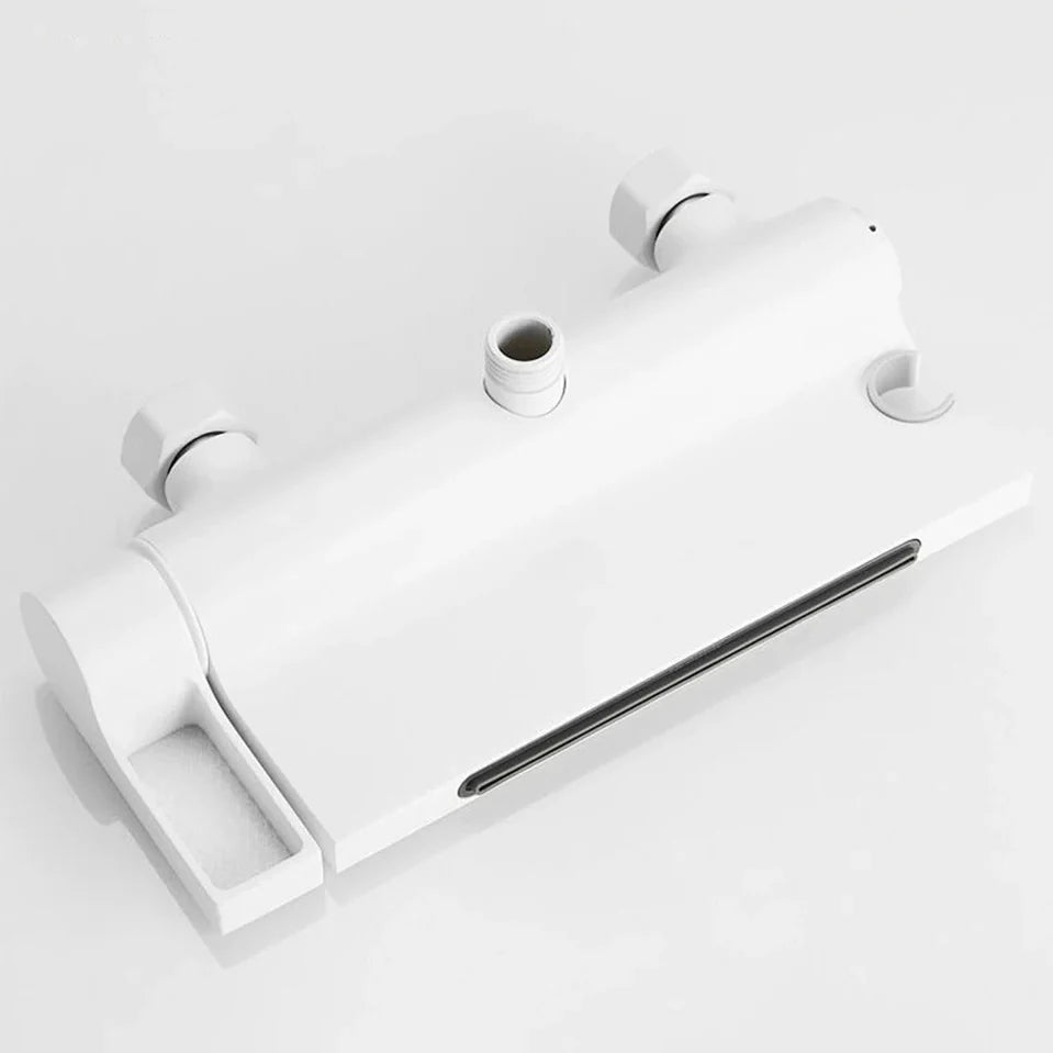 Robinet baignoire cascade douchette salle de bain - Blanc - Laiton