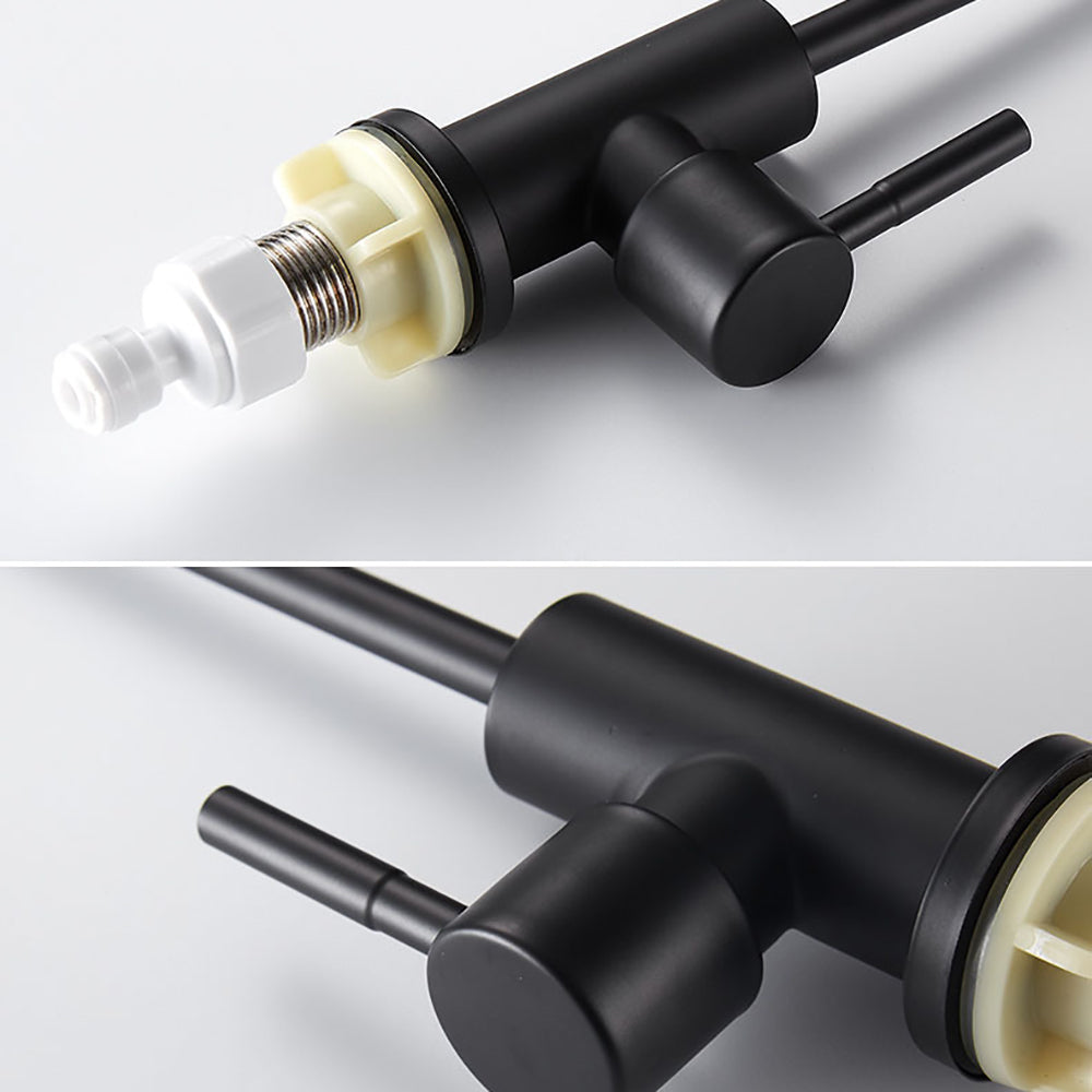 Robinet évier cuisine fin mitigeur - Noir