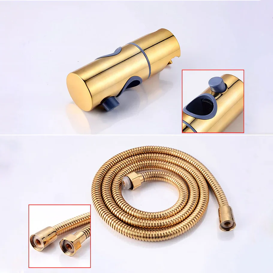 Robinet salle de bain baignoire douche - Noir Doré