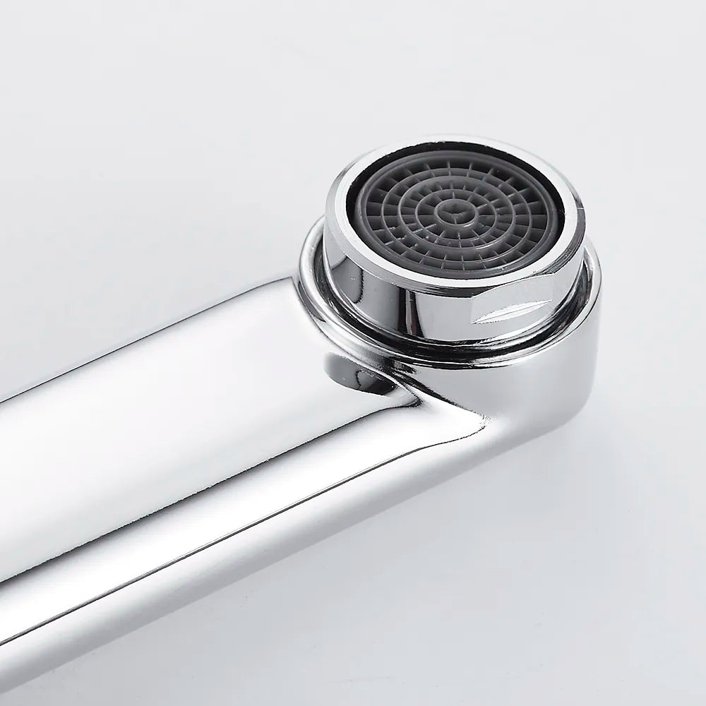 Robinet évier cuisine mitigeur encastrable mural - Argenté - Laiton