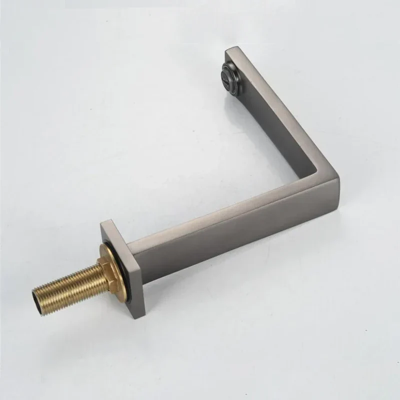 Robinet lavabo salle de bain poignées déportées - Argenté - Laiton