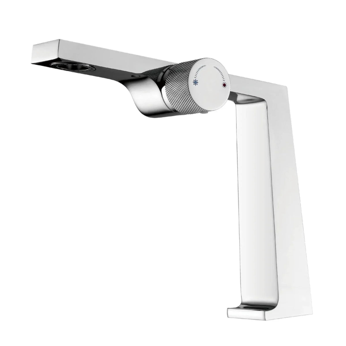 Robinet salle de bain lavabo design contemporain mitigeur - Argenté - Laiton