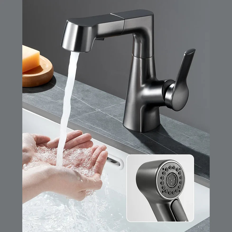 Robinet évier cuisine flexible douchette hauteur réglable - Argenté
