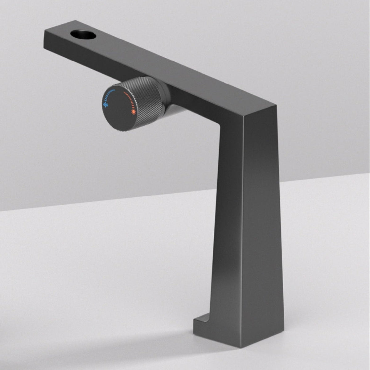 Robinet salle de bain lavabo design contemporain mitigeur - Argenté - Laiton