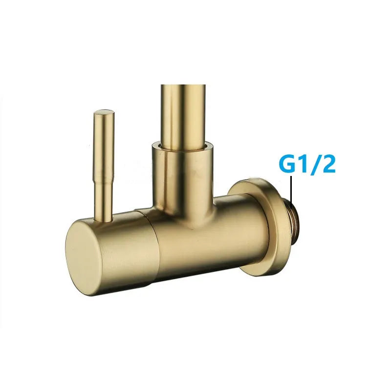 Robinet évier cuisine minimaliste mural encastrable mitigeur - Doré