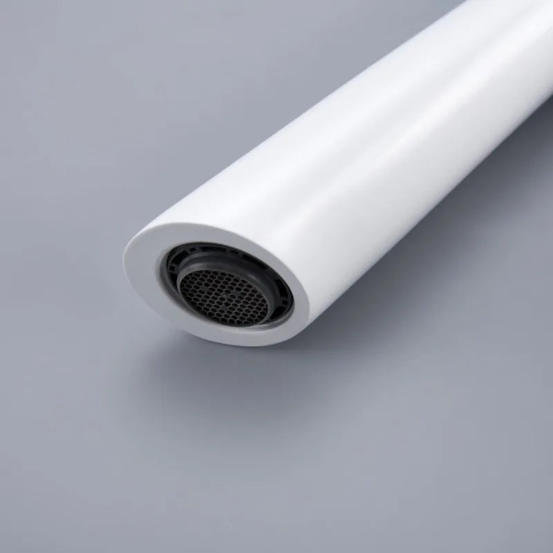 Robinet lavabo salle de bain coudé - Blanc - Laiton