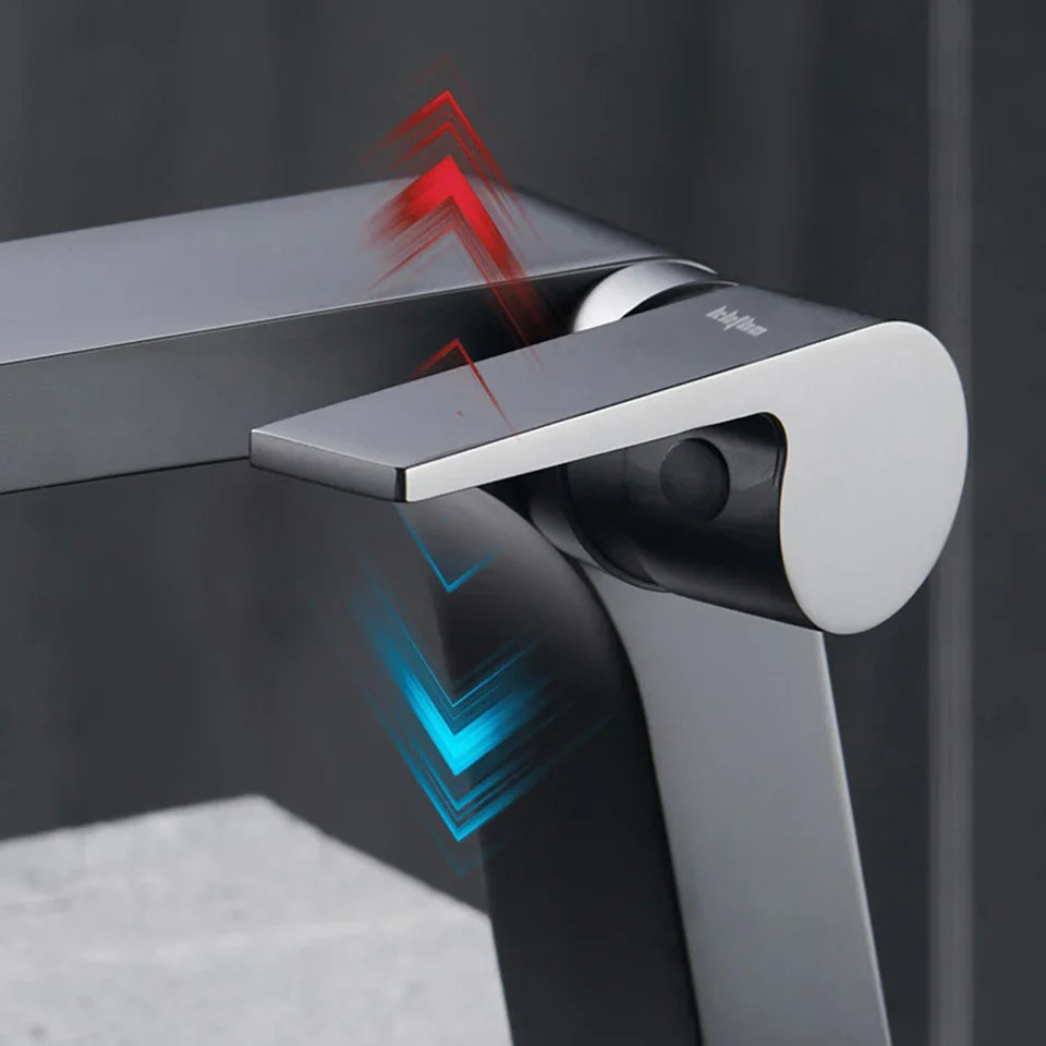 Robinet moderne mitigeur salle de bain lavabo - Argenté - Laiton