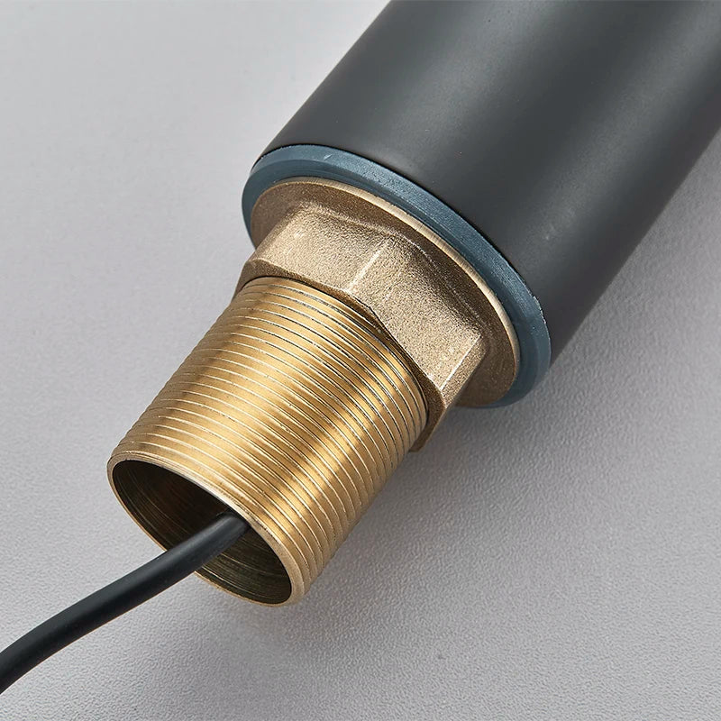 Robinet cuisine évier minimaliste tactile - Noir - Laiton