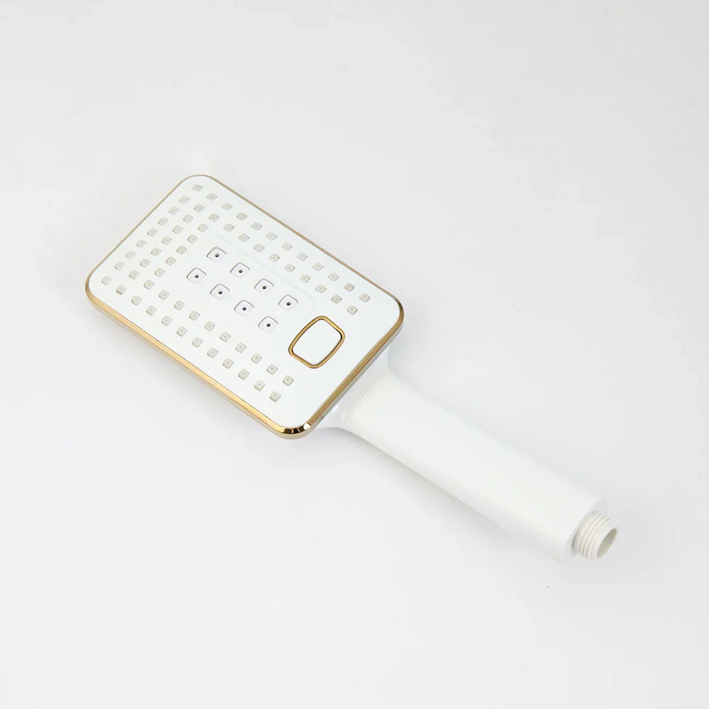 Robinet salle de bain baignoire douche - Blanc Doré