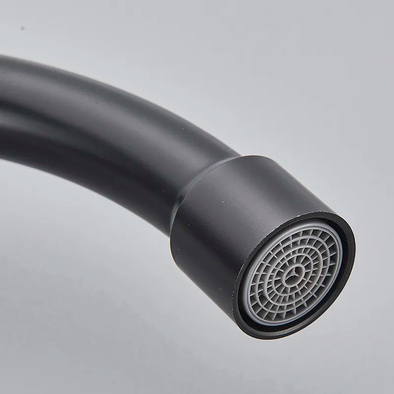 Robinet évier cuisine mural encastrable douchette pistolet flexible - Noir