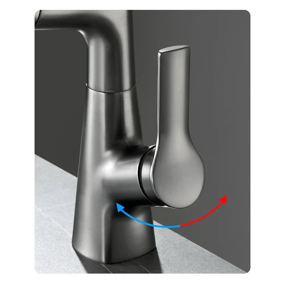 Robinet évier cuisine flexible douchette hauteur réglable - Noir