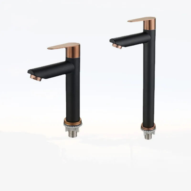 Robinet lavabo salle de bain mitigeur bicolore - Noir Doré rose