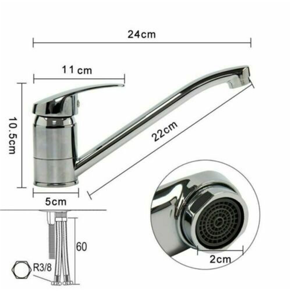 Robinet cuisine évier mitigeur - Argenté chrome