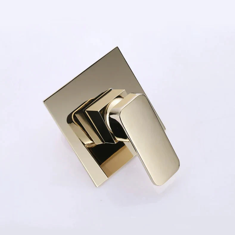 Robinet salle de bain lavabo encastrable mural cascade - Doré - Laiton