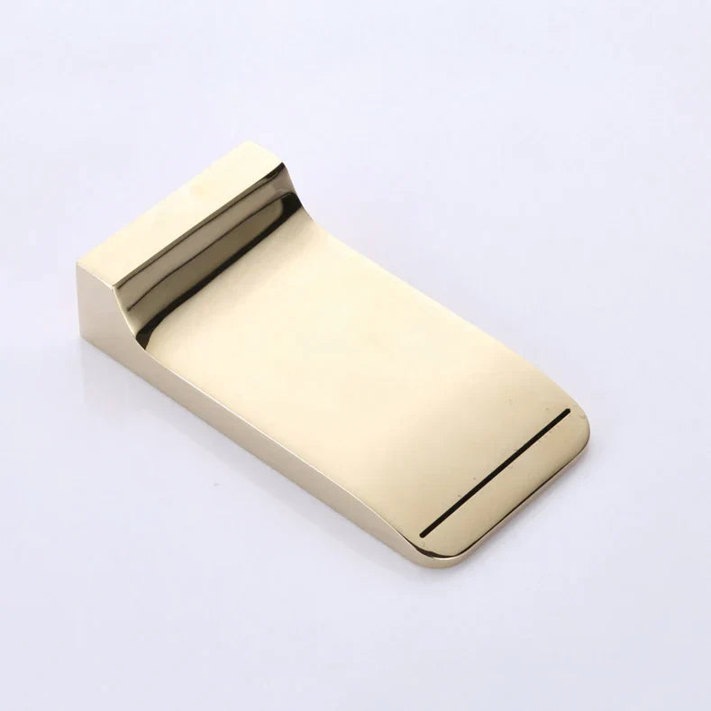 Robinet salle de bain lavabo encastrable mural cascade - Doré - Laiton