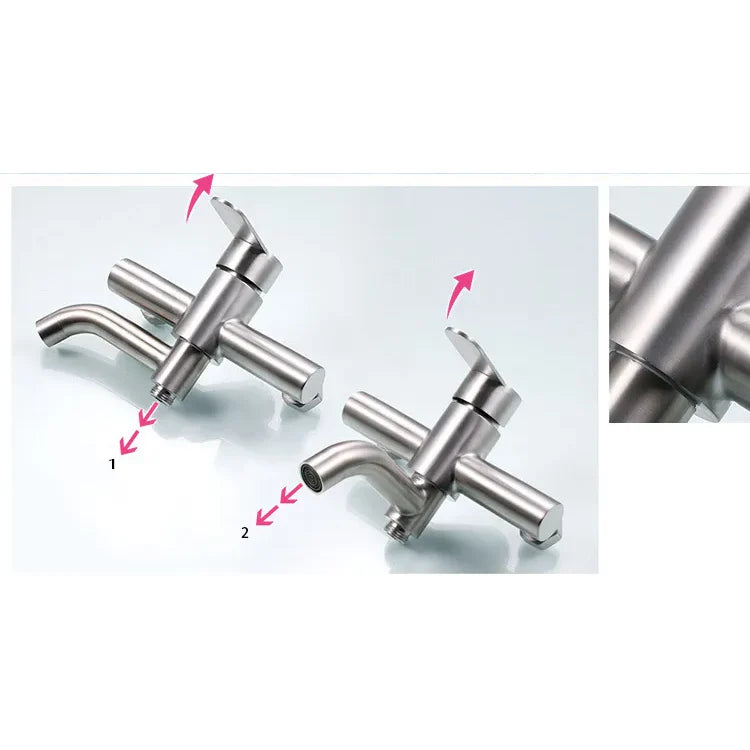 Robinet baignoire salle de bain minimaliste mitigeur - Argenté