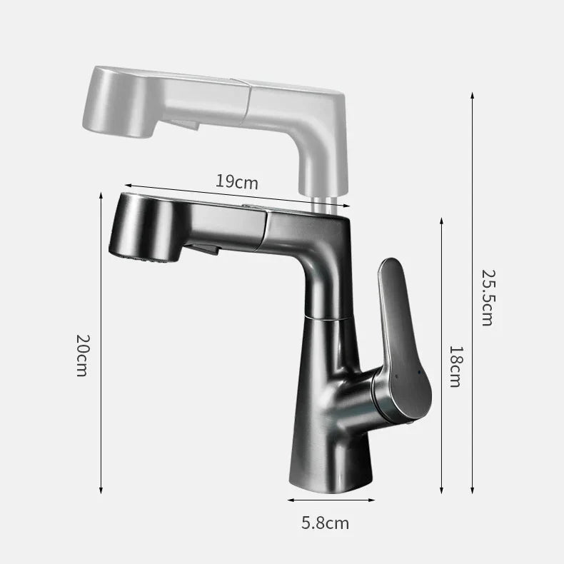 Robinet évier cuisine flexible douchette hauteur réglable - Blanc