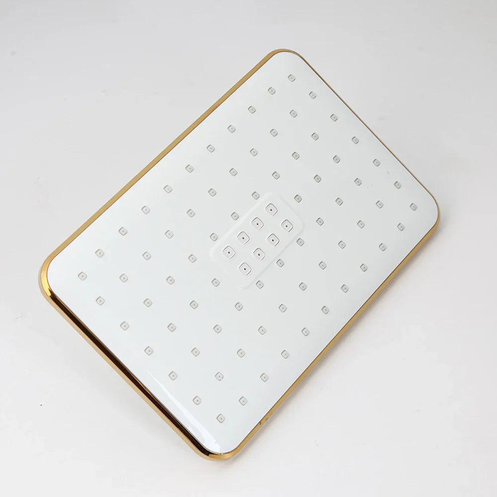 Robinet salle de bain baignoire douche - Blanc Doré