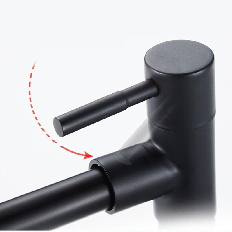 Robinet douchette cuisine évier encastrable - Noir mat