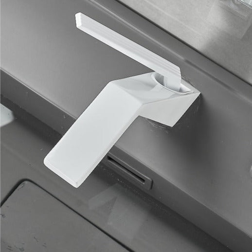 Robinet salle de bain lavabo mitigeur design contemporain - Blanc