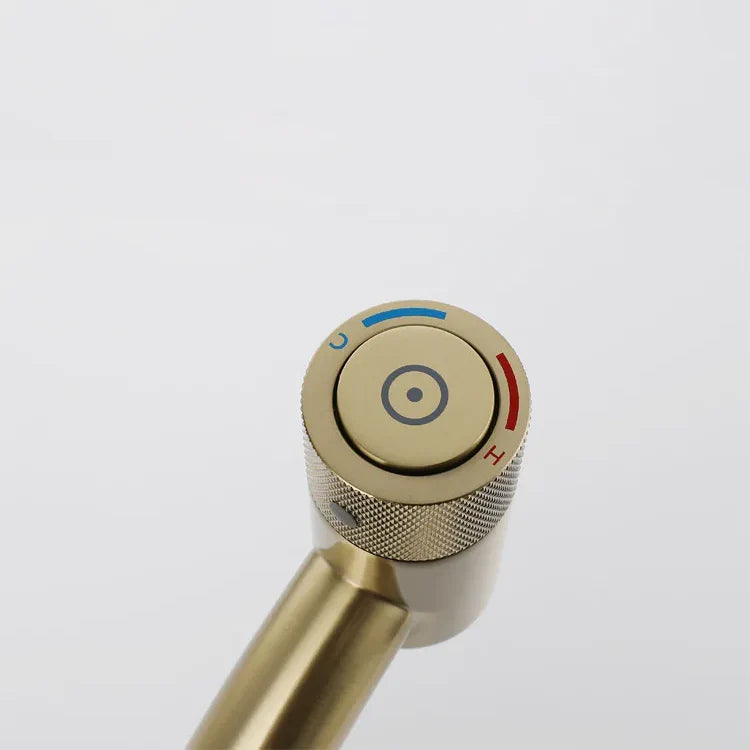 Robinet salle de bain lavabo minimaliste - Doré - Laiton