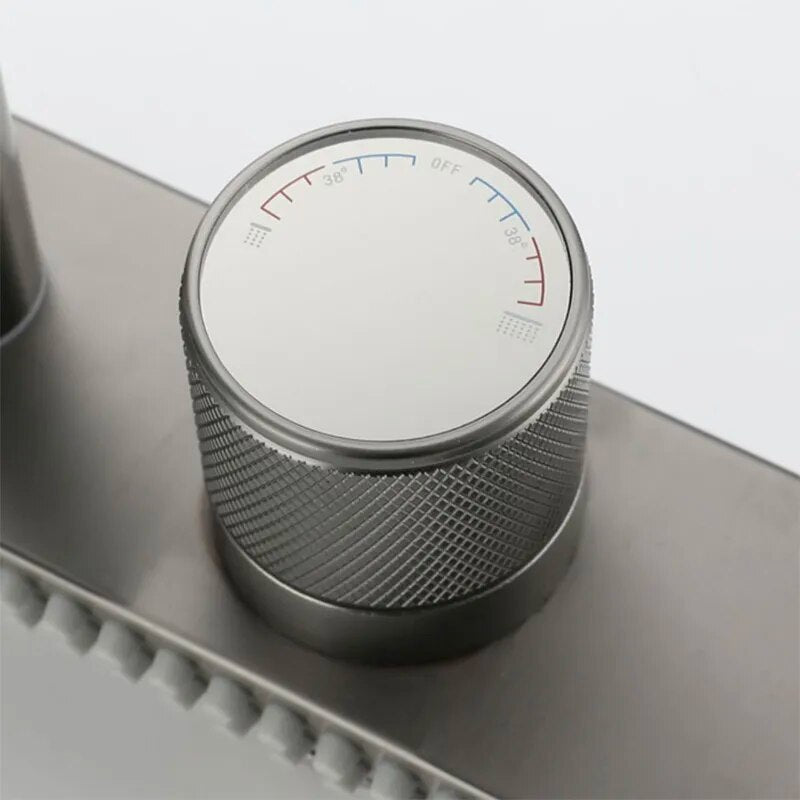 Robinet évier cuisine cascade douchette multijet - Argenté