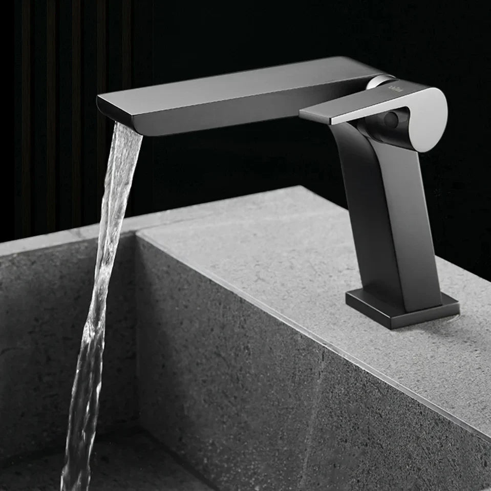 Robinet moderne mitigeur salle de bain lavabo - Argenté - Laiton