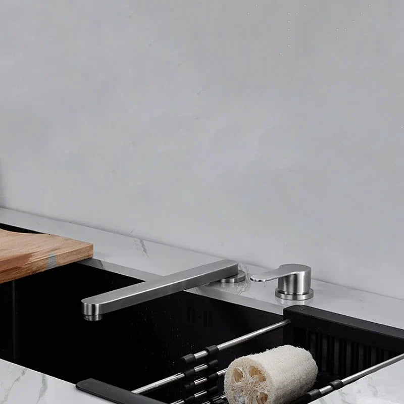 Robinet évier cuisine minimaliste rétractable - Argenté