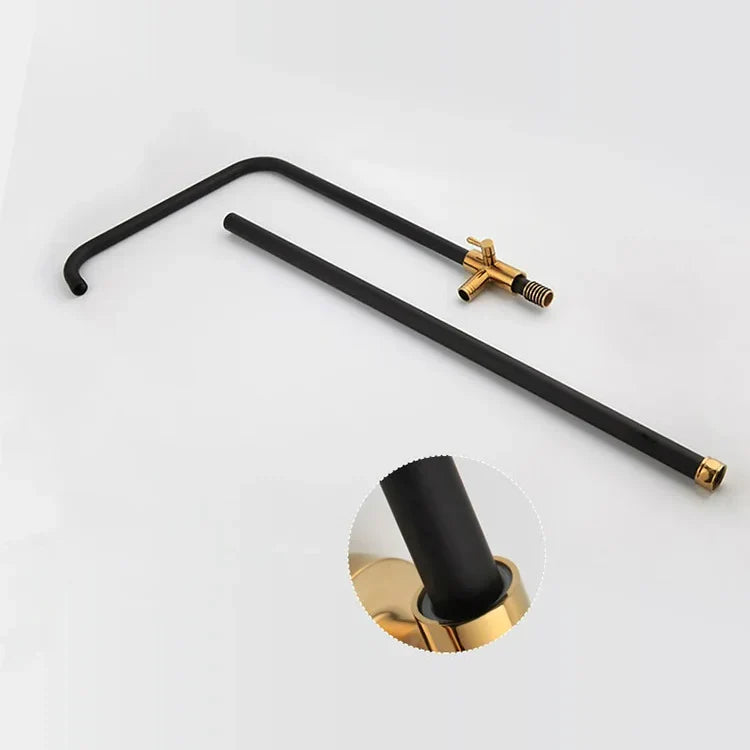 Robinet salle de bain baignoire douche - Noir Doré