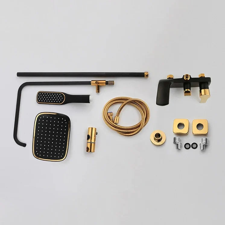 Robinet salle de bain baignoire douche - Noir Doré