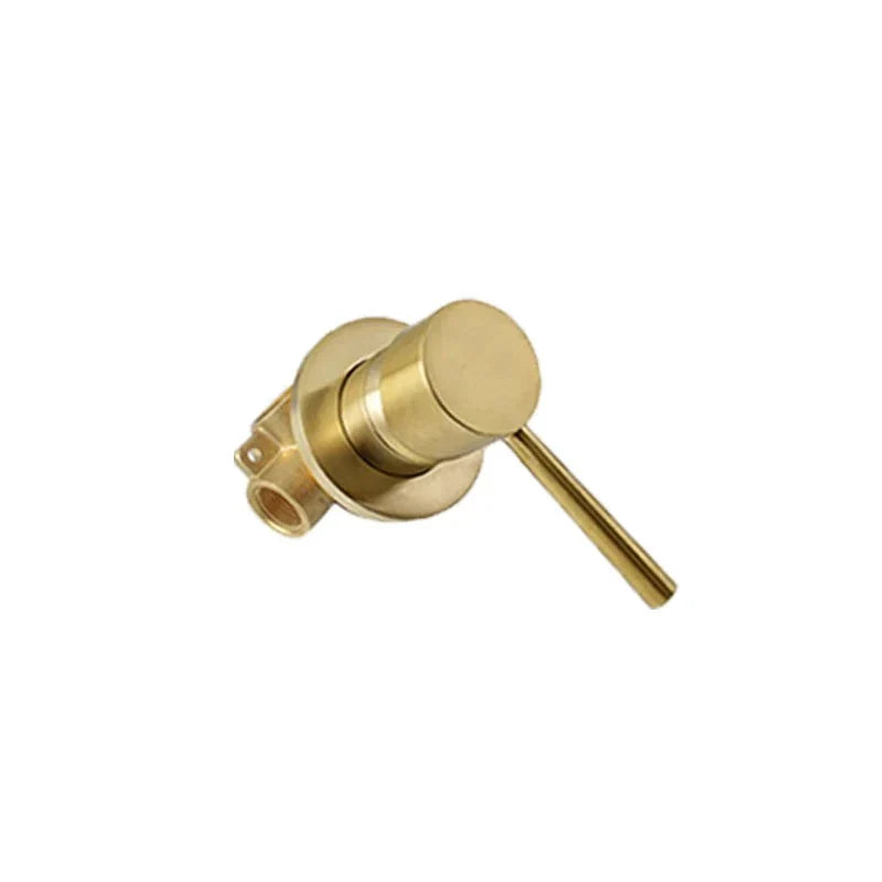 Robinet douche salle de bain douchette mitigeur rond - Doré - Laiton