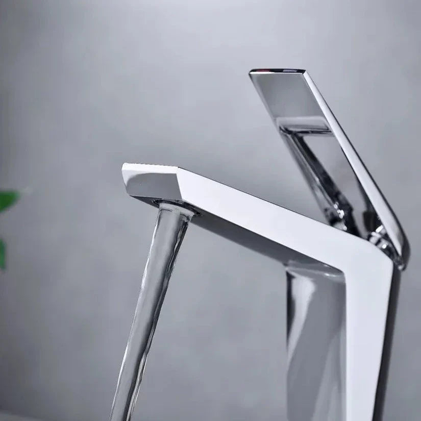Robinet lavabo salle de bain minimaliste mitigeur - Argenté - Laiton
