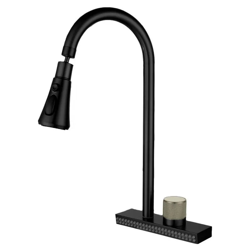 Robinet évier cuisine cascade douchette multijet - Noir