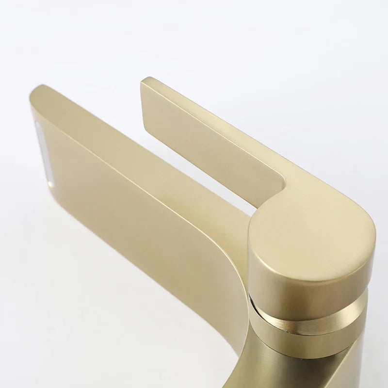 Robinet moderne mitigeur salle de bain lavabo - Doré - Laiton