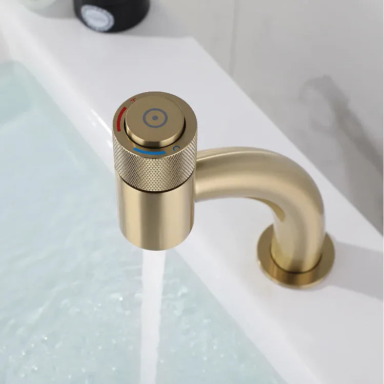 Robinet salle de bain lavabo minimaliste - Doré - Laiton