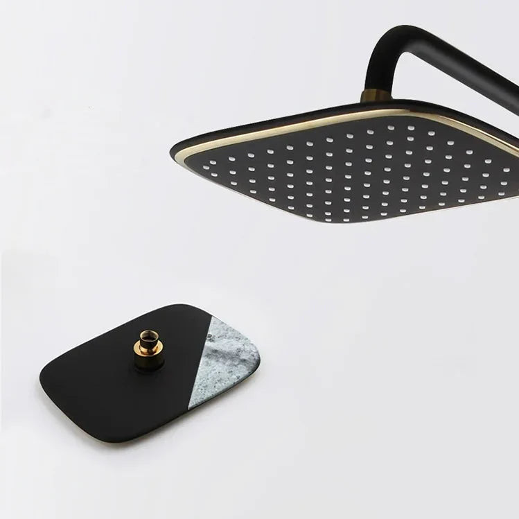 Robinet salle de bain baignoire douche - Noir Doré