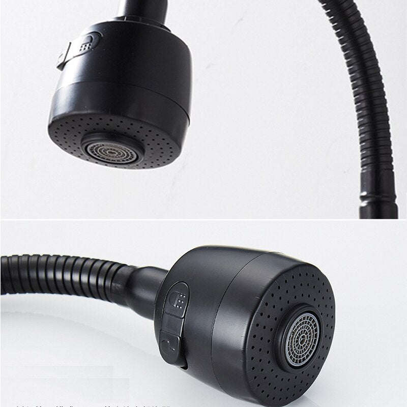 Robinet douchette cuisine évier encastrable - Noir mat