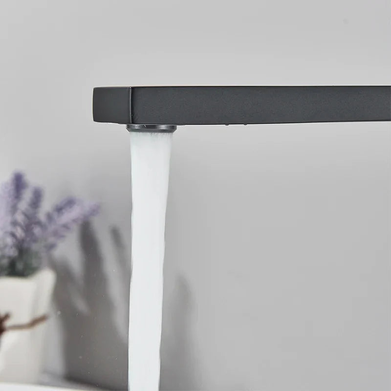 Robinet cuisine évier minimaliste tactile - Noir - Laiton