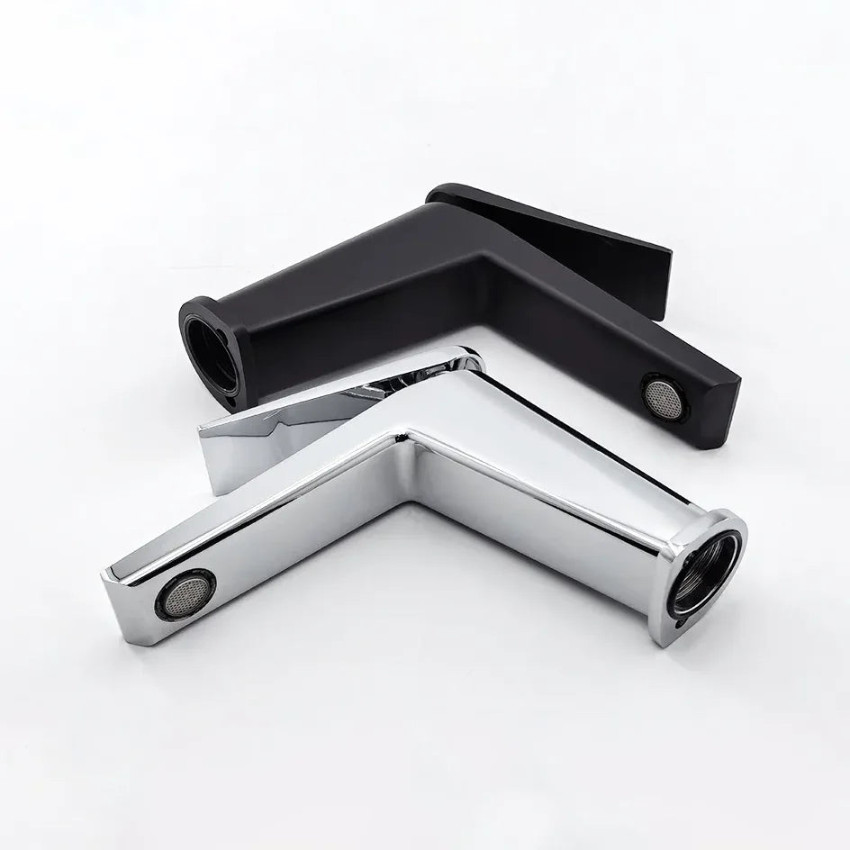 Robinet lavabo salle de bain minimaliste mitigeur - Argenté - Laiton