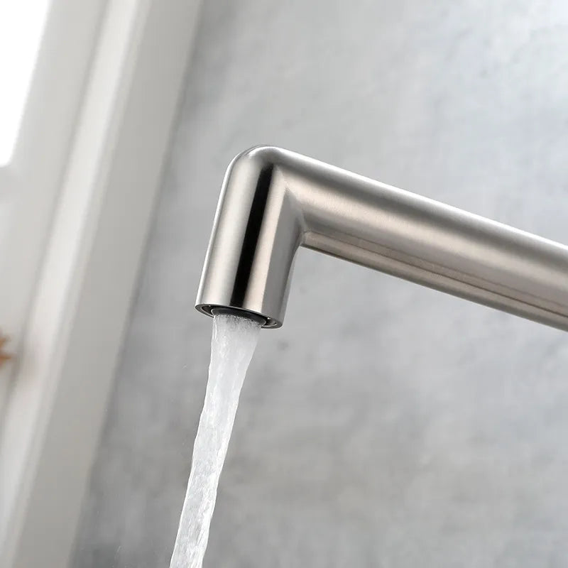 Robinet évier cuisine minimaliste design mitigeur - Argenté