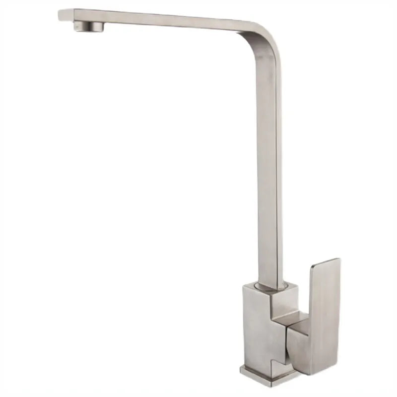 Robinet évier cuisine plat fin mitigeur rectangulaire - Argenté - Laiton