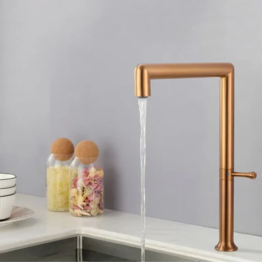 Robinet évier cuisine minimaliste design mitigeur - Argenté