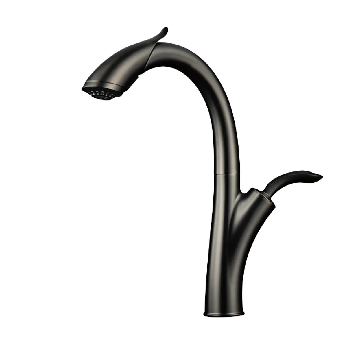 Robinet évier cuisine design flexible douchette - Argenté - Laiton