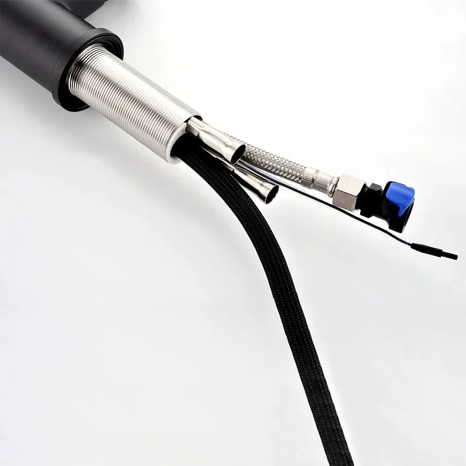 Robinet évier cuisine design mitigeur tactile pivotant - Noir