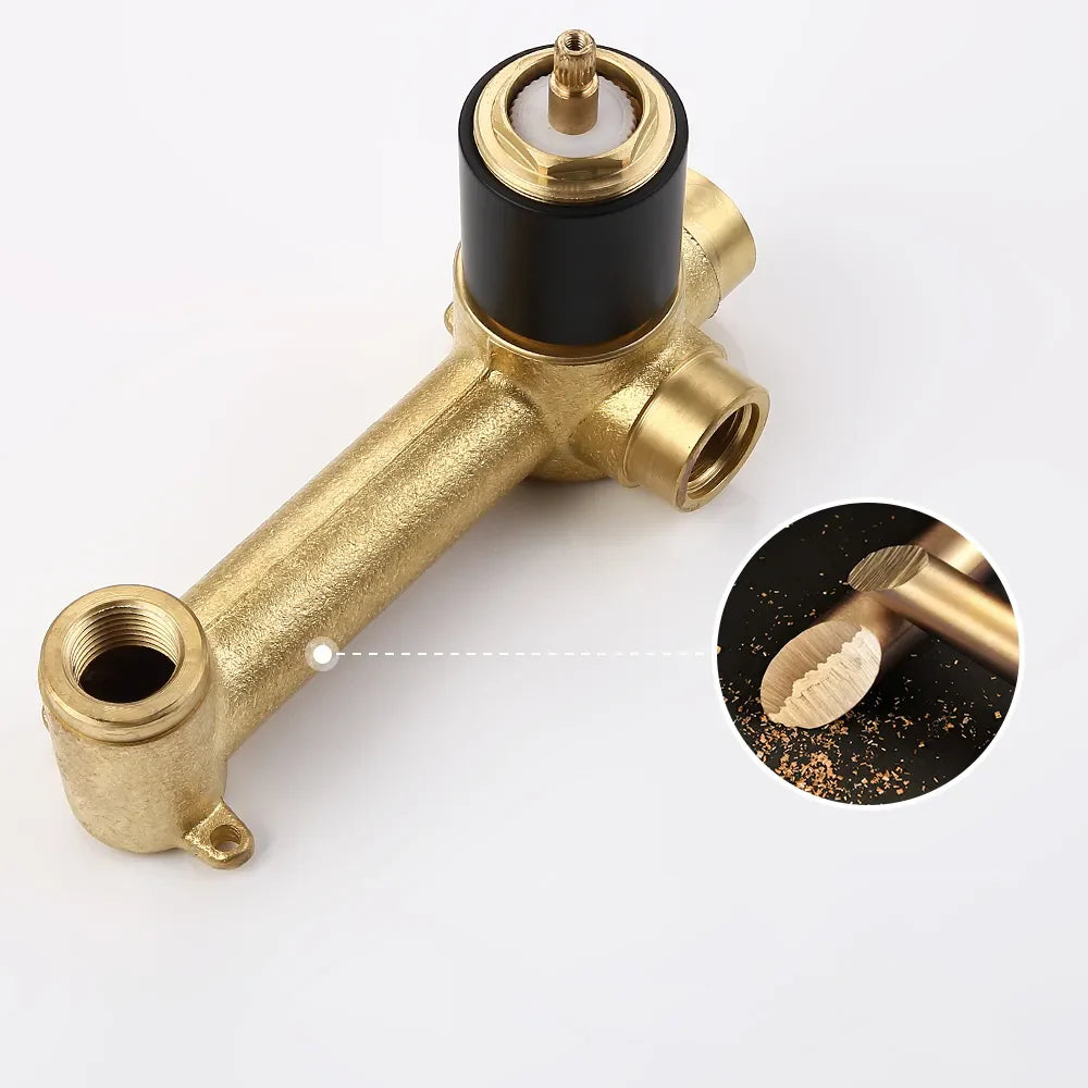 Robinet lavabo salle de bain mural encastrable mitigeur molette - Argenté - Laiton