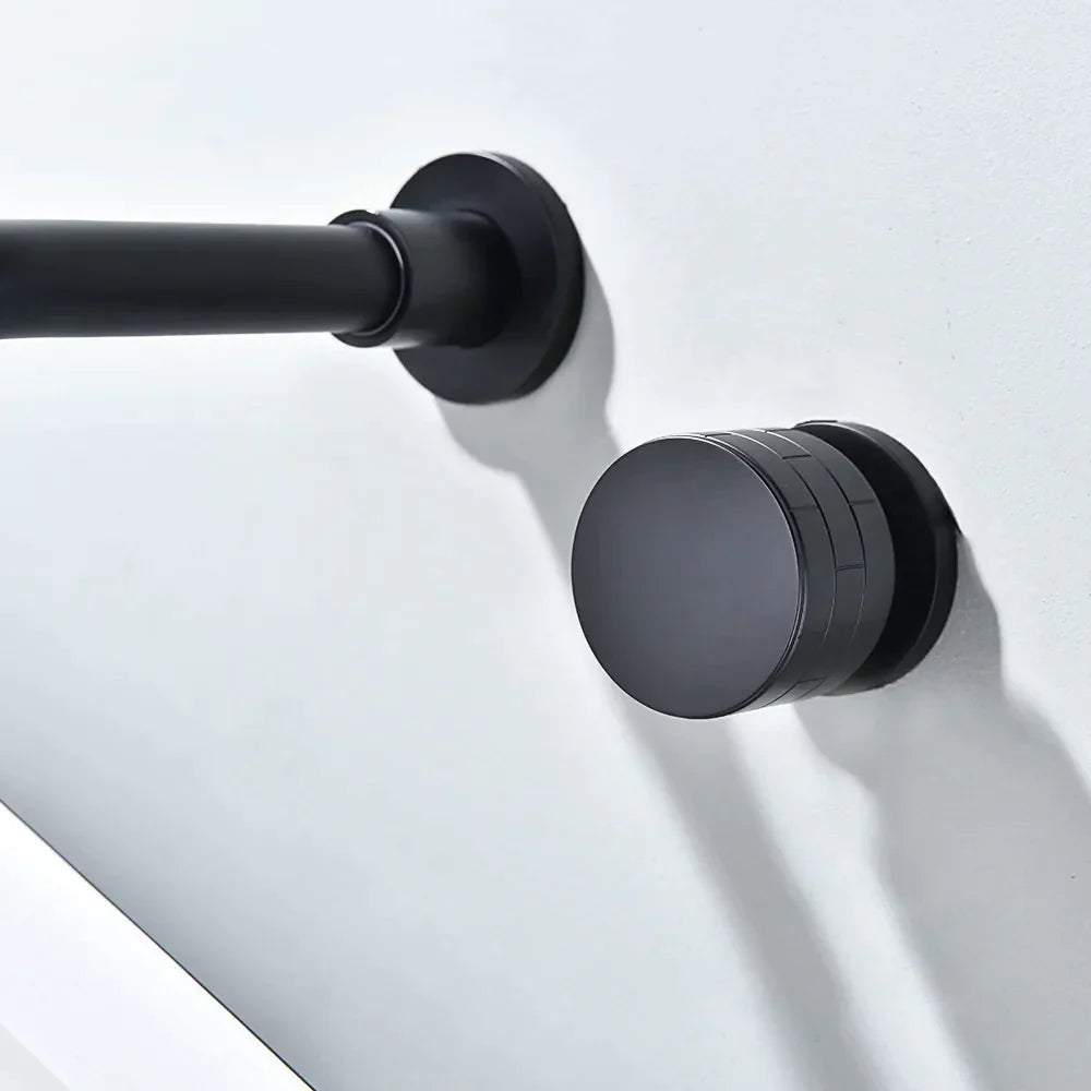 Robinet lavabo salle de bain mural encastrable mitigeur molette - Noir  - Laiton