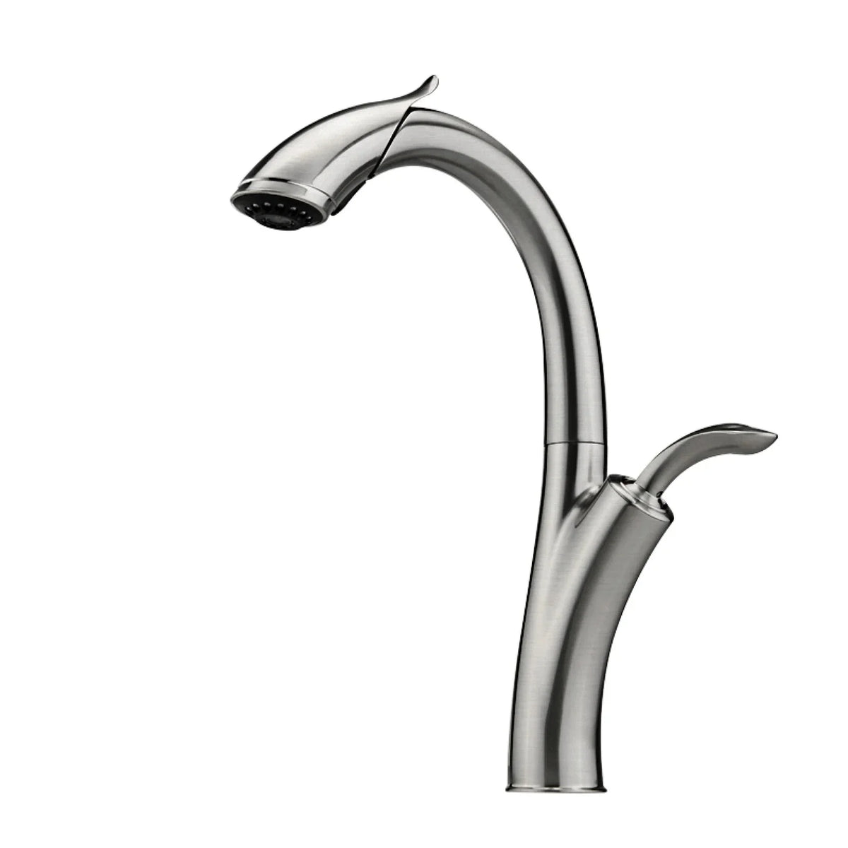 Robinet évier cuisine design flexible douchette - Argenté - Laiton